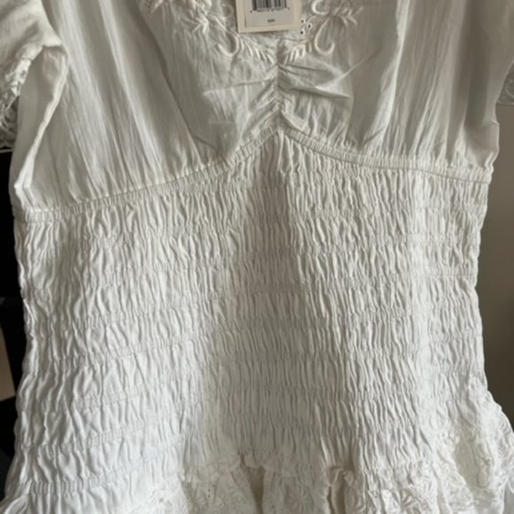 LoveShackFancy Rena Embroidered Ruffle Mini Dress - Picture 8 of 12
